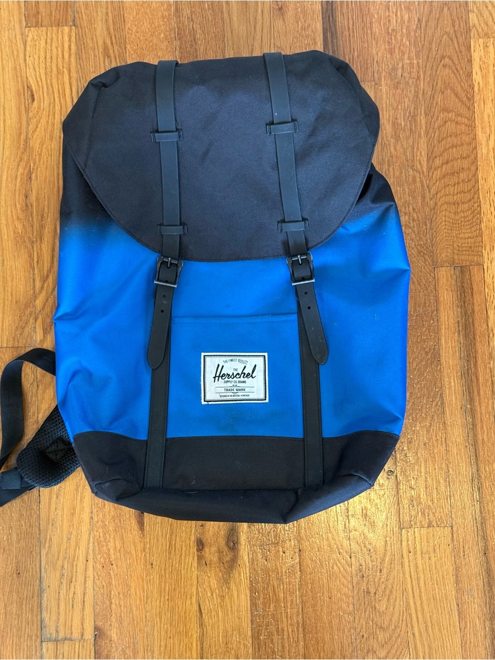 Herschel Supply Company Blue and Black Flap-Top Backpack